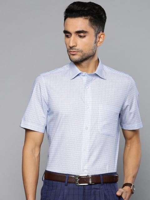 

Louis Philippe Men Blue Regular Fit Printed Formal Shirt
