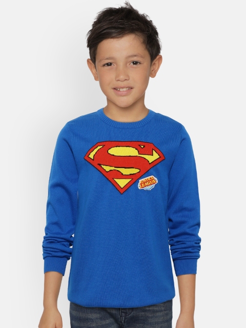 

Allen Solly Junior Boys Blue Superman Pattern Sweater