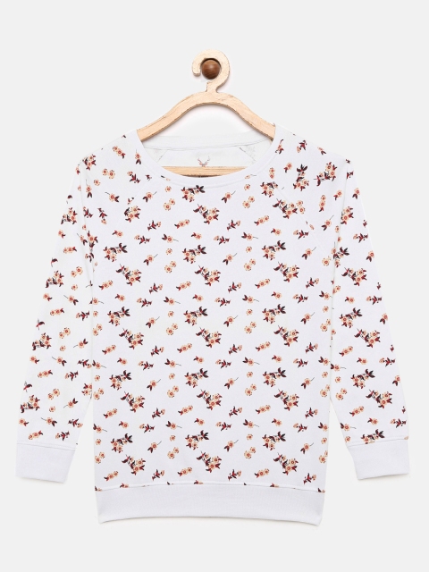 

Allen Solly Junior Girls White Printed Sweatshirt