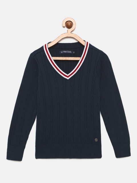 

Allen Solly Junior Boys Navy Blue Solid Sweater