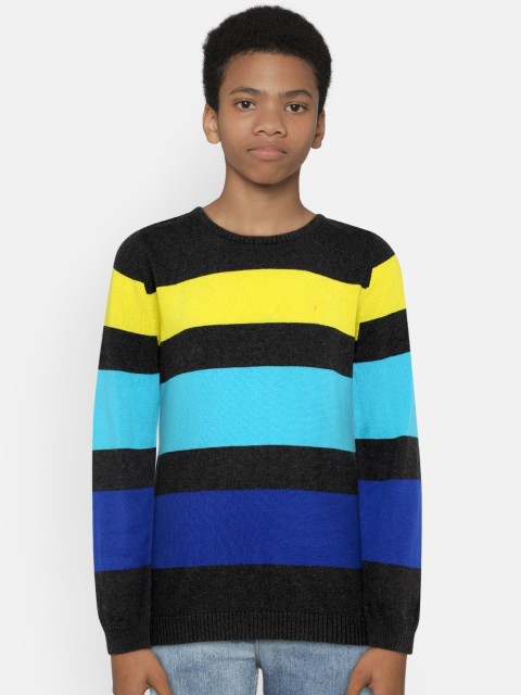 

Allen Solly Junior Boys Multicoloured Striped Sweater, Multi