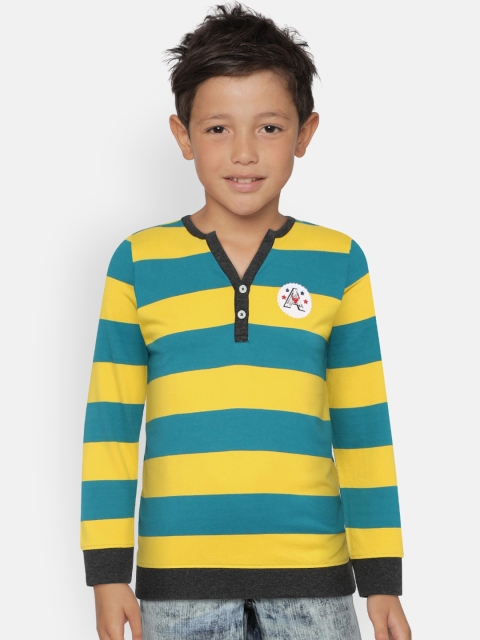 

Allen Solly Junior Boys Yellow & Green Striped Sweatshirt