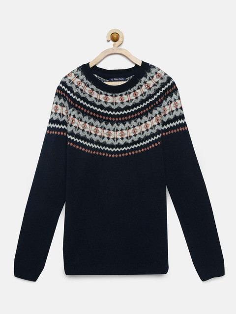 

Allen Solly Junior Girls Navy Blue Self Design Sweater