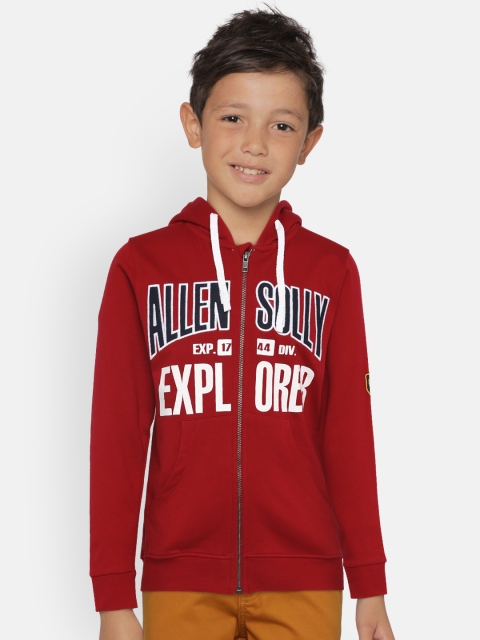

Allen Solly Junior Boys Red Printed Hooded Sweatshirt