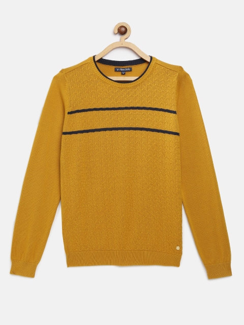

Allen Solly Junior Girls Mustard Yellow Self Design Sweater