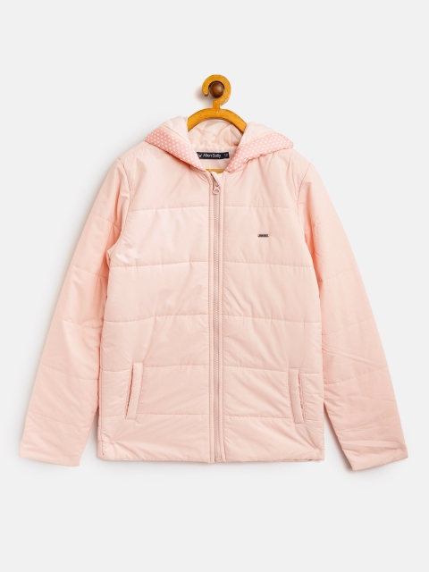 

Allen Solly Junior Girls Pink Solid Padded Jacket