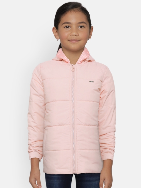 

Allen Solly Junior Girls Pink Solid Padded Hooded Jacket