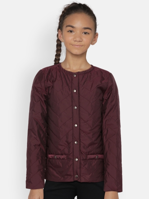 

Allen Solly Junior Girls Brown Solid Jacket