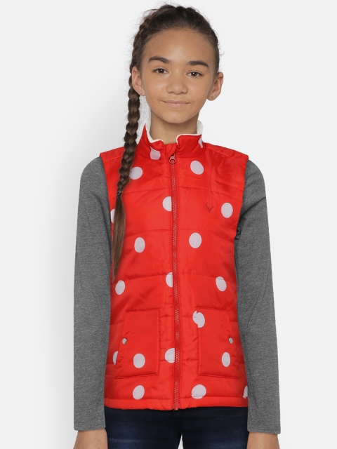 

Allen Solly Junior Girls Red Printed Jacket