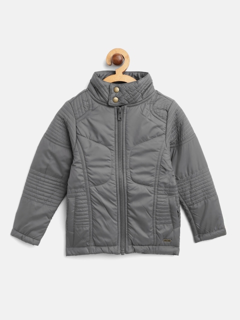 

Allen Solly Junior Boys Charcoal Grey Solid Padded Jacket
