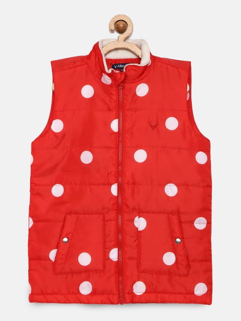 

Allen Solly Junior Girls Red Printed Jacket