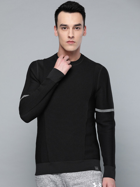 

UNDER ARMOUR Men Black Running IntelliKnit Phantom Sweater