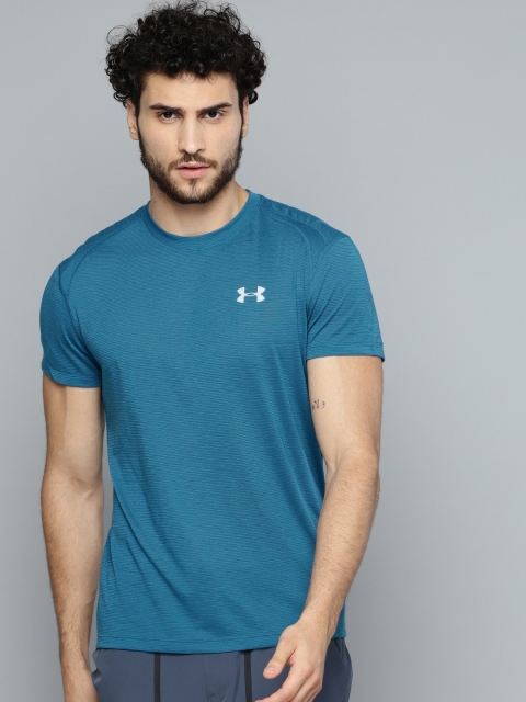 

UNDER ARMOUR Men Teal Blue Streaker 2.0 Short Sleeve T-shirt
