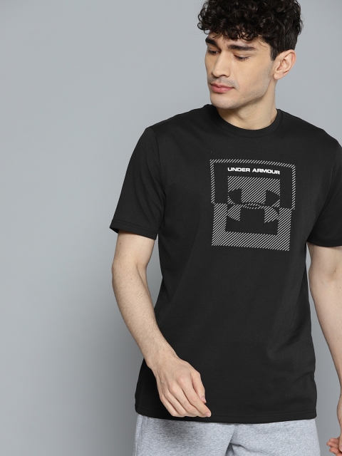 

UNDER ARMOUR Men Black Printed Inverse Box Logo T-Shirt