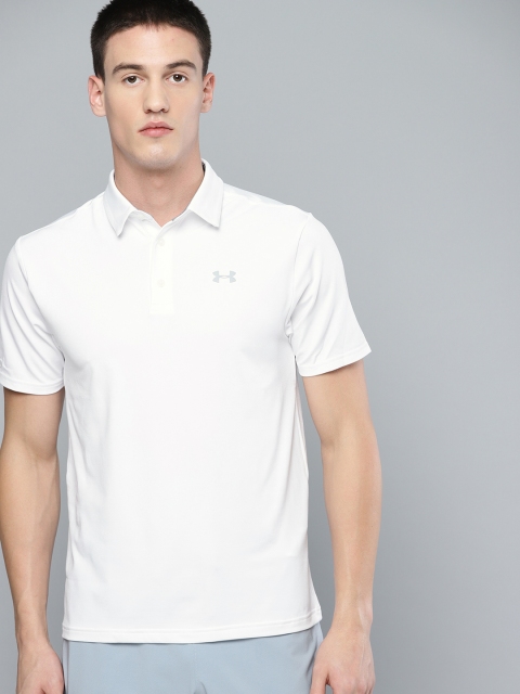 

UNDER ARMOUR Men White Playoff Polo 2.0 T-shirt