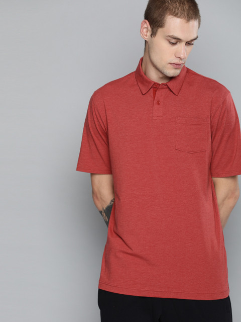 

UNDER ARMOUR Men Red Solid Charged Cotton Scramble Polo T-shirt