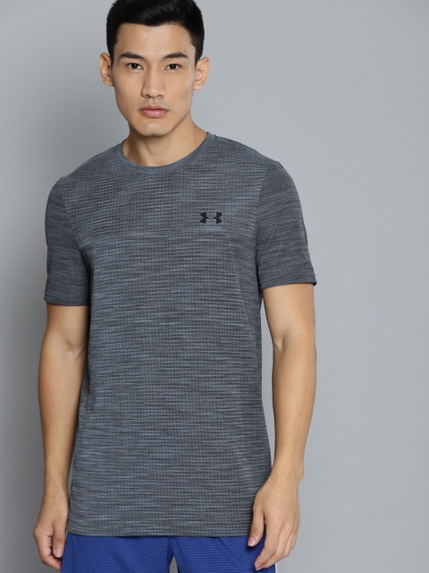 

UNDER ARMOUR Men Charcoal Grey Vanish Seamless SS Nov 1 T-shirt
