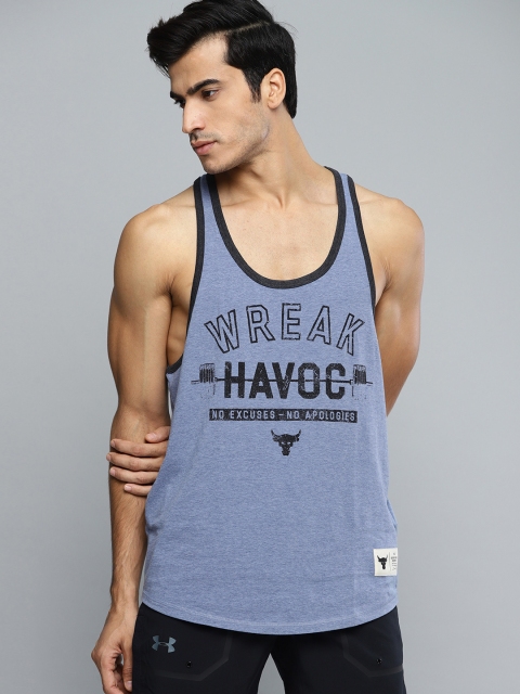 

UNDER ARMOUR Men Blue Project Rock Wreak Havoc Tank T-Shirt