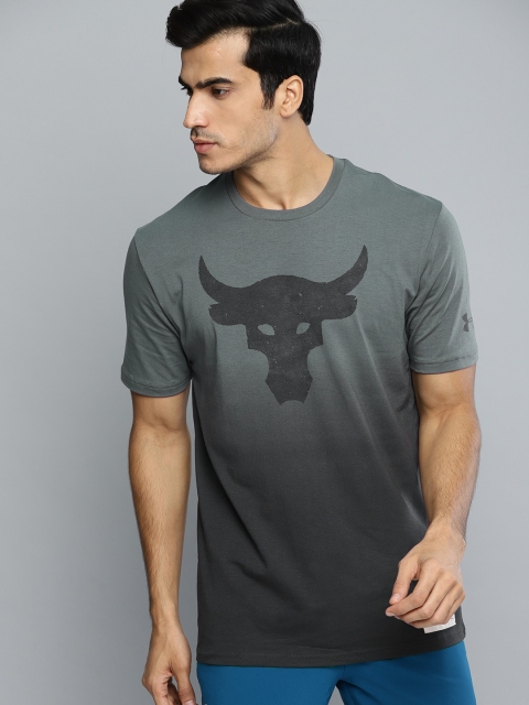 

UNDER ARMOUR Men Grey Project Rock Bull Graphic SS T-shirt