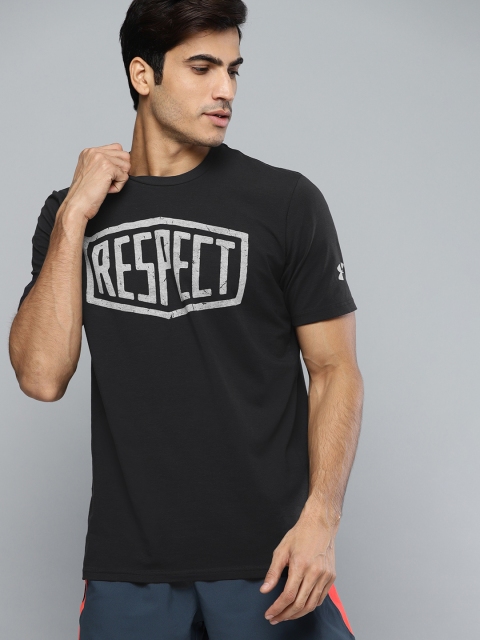 

UNDER ARMOUR Men Black Project Rock Respect Print Round Neck T-shirt