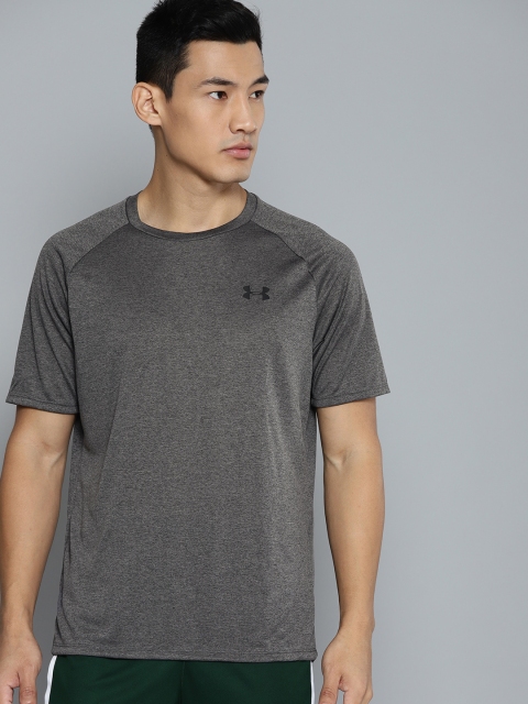 

UNDER ARMOUR Men Charcoal Grey Tech 2.0 SS T-shirt