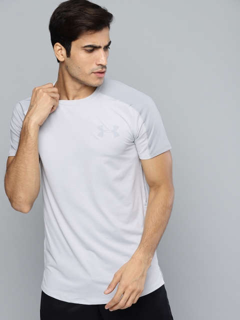 

UNDER ARMOUR Men Grey MK1 Short Sleeve Emboss T-shirt