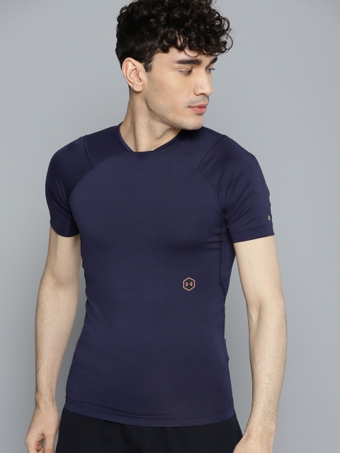 

UNDER ARMOUR Men Navy Blue Rush Compression T-Shirt
