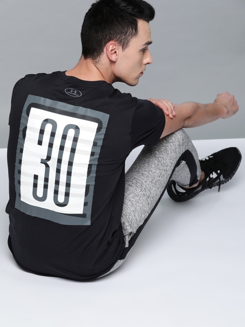 

UNDER ARMOUR Men Black Printed SC30 Overlay T-shirt