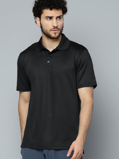 

UNDER ARMOUR Men Black Solid Tactical Performance Polo T-Shirt