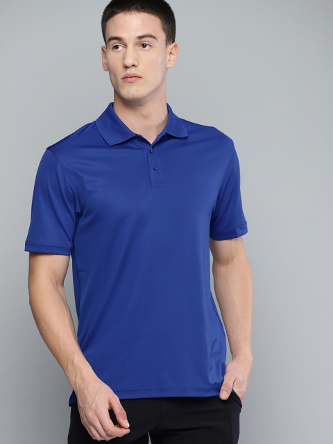 

UNDER ARMOUR Men Blue Performance Corp Polo Collar T-shirt
