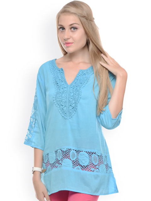 

Hapuka Blue Lace Top