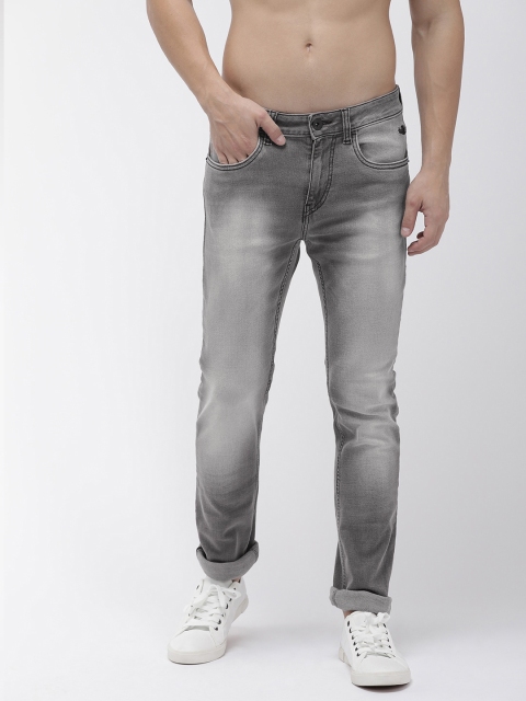 

Flying Machine Men Grey Micheal Slim Tapered Fit Mid-Rise Clean Look Stretchable Jeans