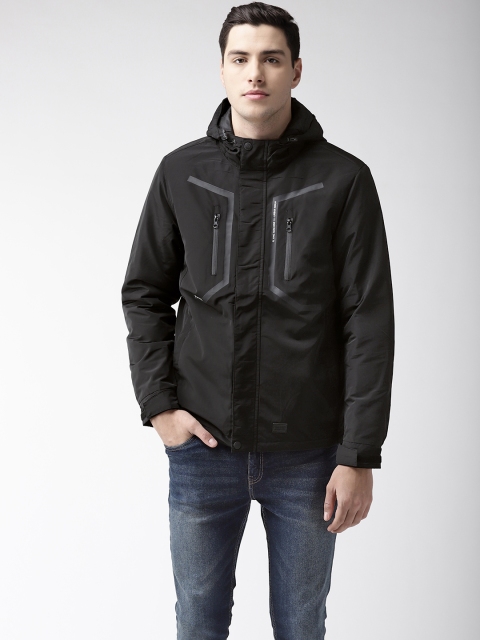 

Flying Machine Men Black Solid Padded Jacket