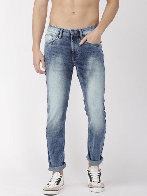 

Flying Machine Men Blue & Blue Michael Slim Tapered Fit Mid-Rise Clean Look Jeans