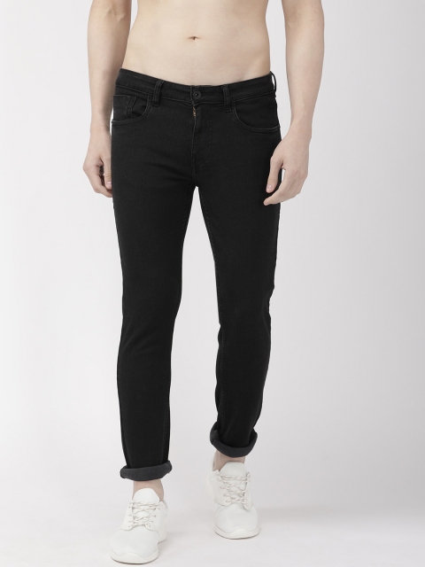 

Flying Machine Men Black Slim Tapered Fit Mid-Rise Clean Look Stretchable Jeans