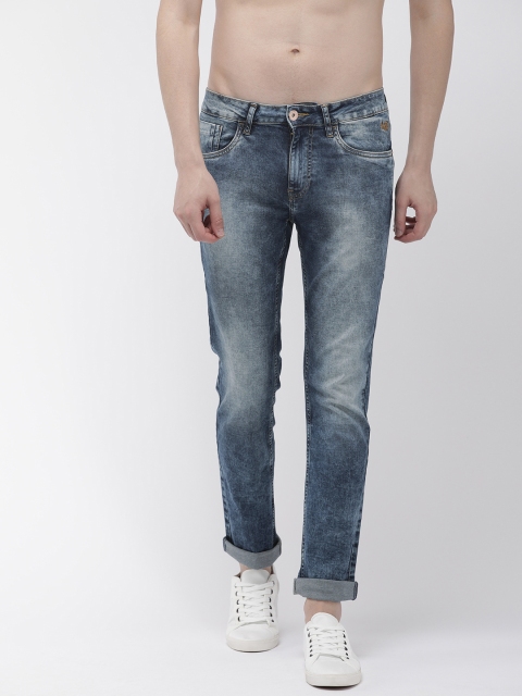 

Flying Machine Men Blue Michael Slim Tapered Fit Mid-Rise Clean Look Stretchable Jeans