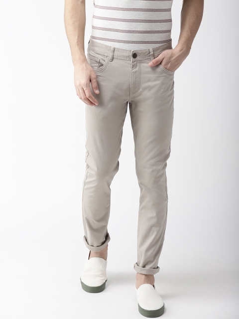 

Flying Machine Men Beige Regular Fit Solid Trousers