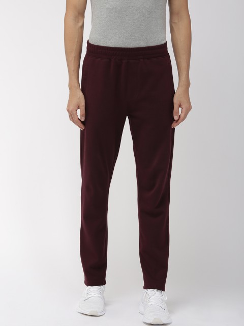 

Indian Terrain Men Burgundy Solid Track Pants
