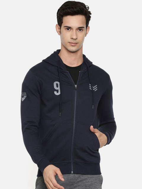 

Proline Active Men Navy Blue Solid Hooded Sweatshirt