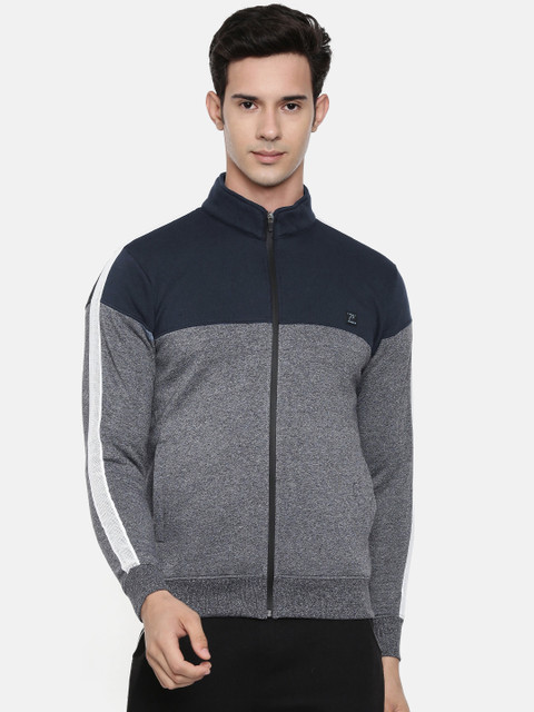 

Proline Active Men Navy Blue Colourblocked Sweatshirt
