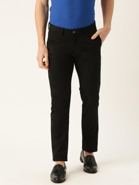 

Allen Solly Men Black Smart Slim Fit Solid Chinos