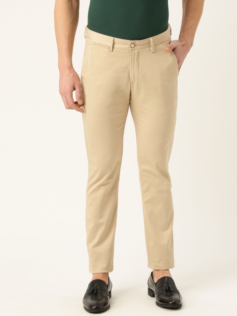 

Allen Solly Men Beige Smart Slim Fit Solid Chinos