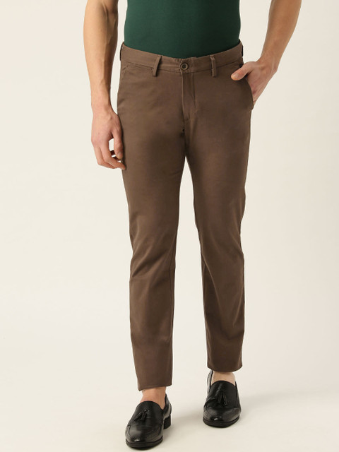 

Allen Solly Men Brown Smart Slim Fit Solid Chinos