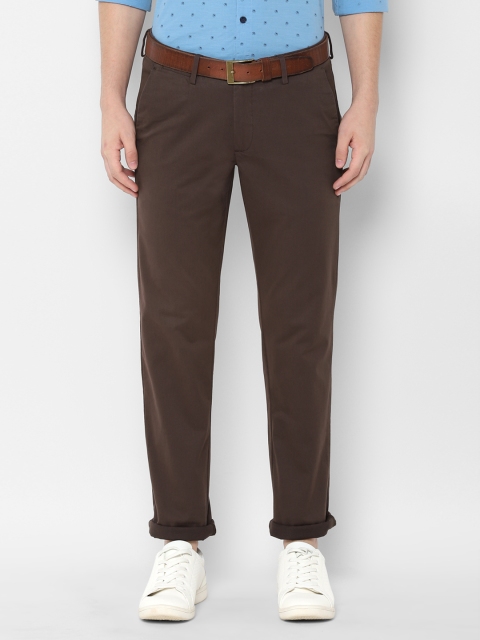 

Allen Solly Men Brown Regular Fit Solid Regular Trousers