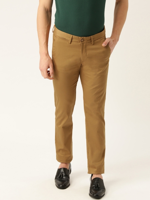 

Allen Solly Men Khaki Smart Slim Fit Solid Chinos
