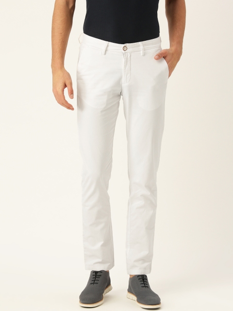 

Allen Solly Men White Smart Slim Fit Solid Chinos