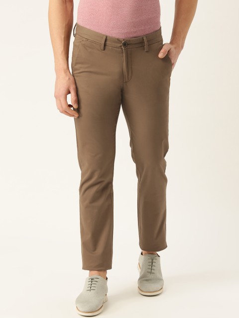 

Allen Solly Men Brown Smart Slim Fit Solid Chinos