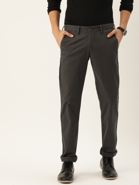 

Allen Solly Men Olive Green Smart Slim Fit Solid Chinos