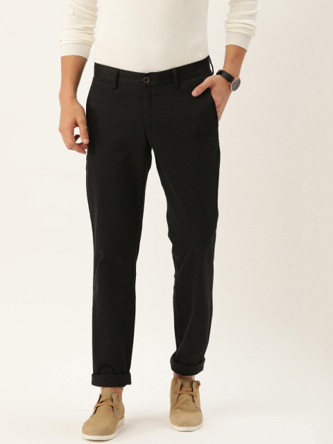 

Allen Solly Men Black Smart Slim Fit Solid Regular Trousers