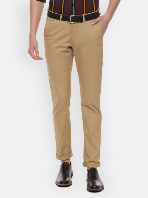 

Allen Solly Men Khaki Regular Fit Solid Chinos